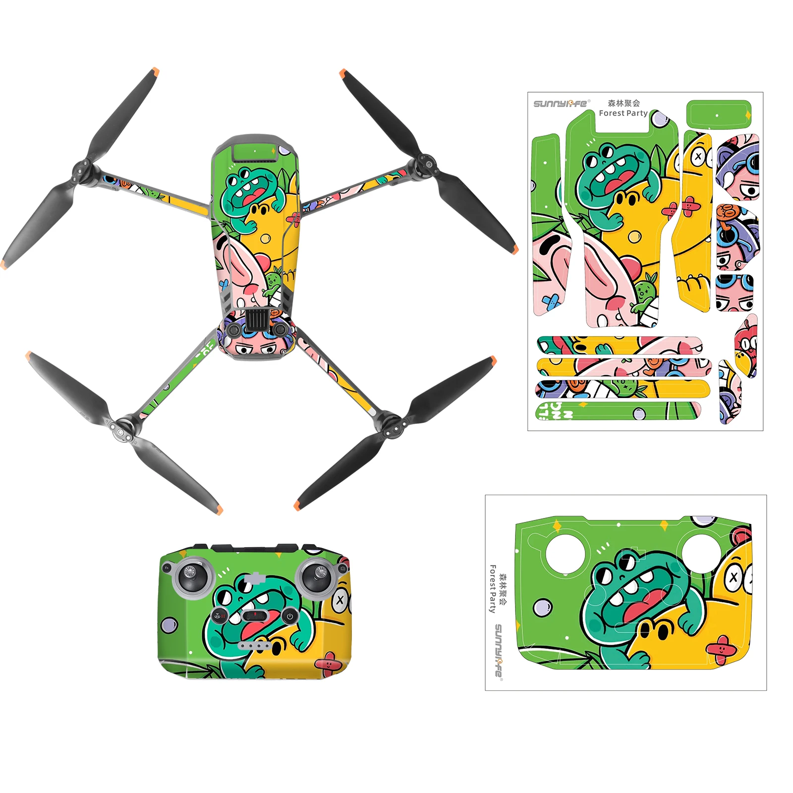 Sunnylife для DJI Mavic 3 наклейка тонкая защитная пленка Аксессуары Корпус пульт
