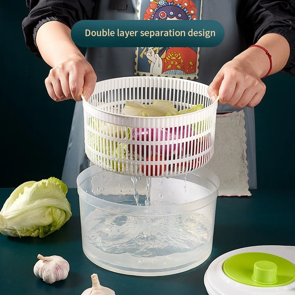 

Multifunction Vegetable Washers Manual Dehydration Spinner Dryer Large Capacity Dehydrator For Washing Kitchen Vegetable Tools