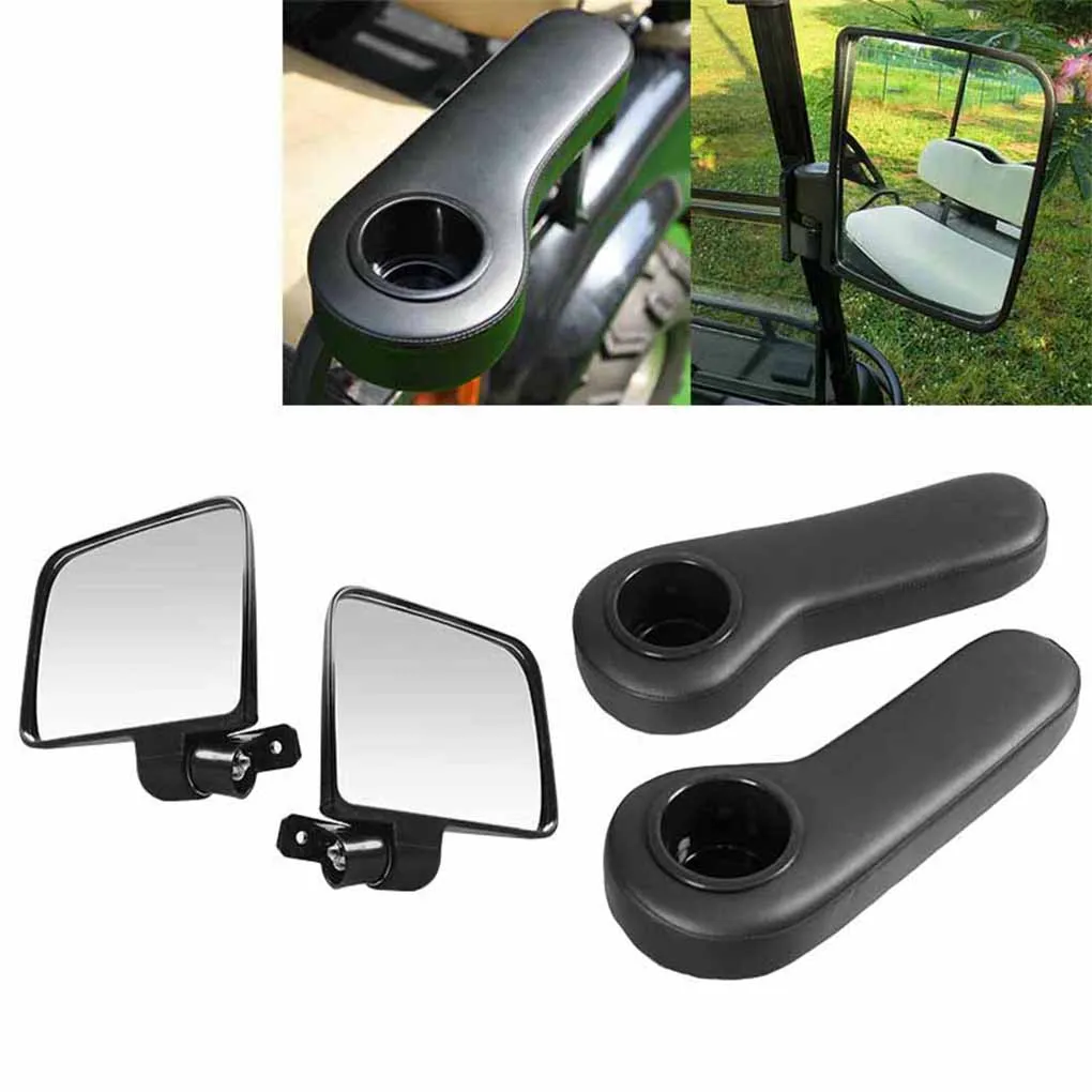 1 Pair Golf Cart Side Mirror Rear View Replacement for EZGO