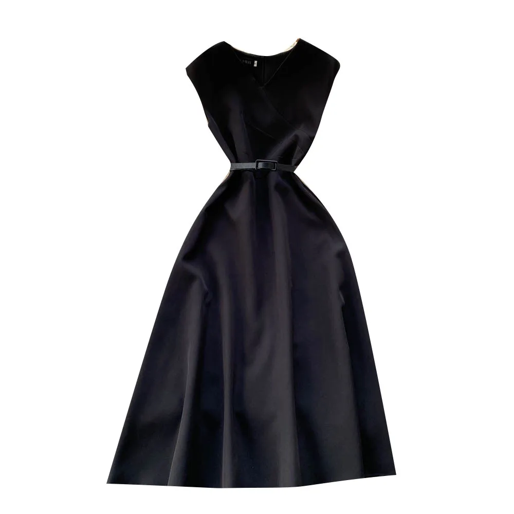 

2022 New Summer Fashion Women's Simple Slim Dress gray22