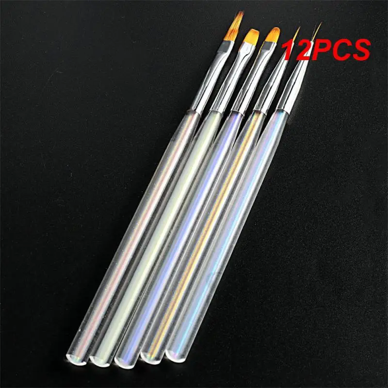 

12PCS Huahua Light Therapy Pen Pull Wire Phototherapy Gradient Smudged Manicure Tools Gradient Smudge Pen Painted Nail Brush