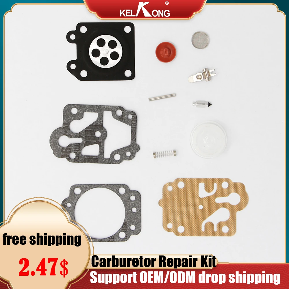 KELKONG Repair Kits With Primer Bulb For Brush Cutter CG260 CG330 CG430 CG520 GX35,40-5 43CC 52CC Chinese Trimmer Spare Parts
