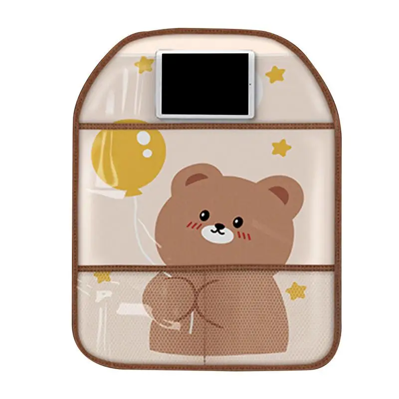 

1PCS Car Seat Back Cover Protector For Kids Cartoon Car Anti Kick Mat With Bag Waterproof Organizing Protective Anti-dirt Pad