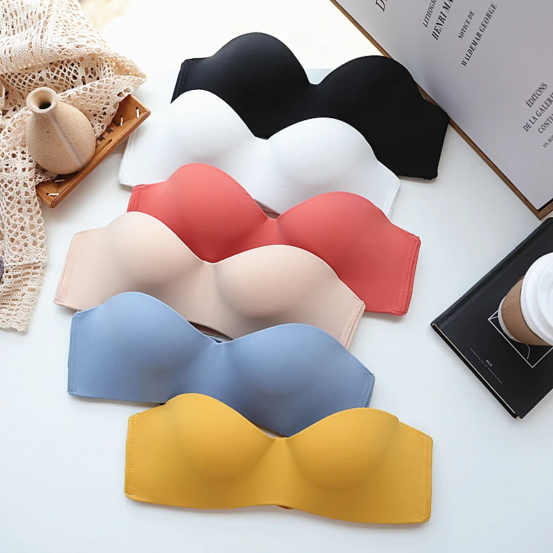 

Women Invisible Bra Strapless Bralette 1/2 Cup Women's Underwear Female Seamless Party Wedding Bras Sexy Lingerie New