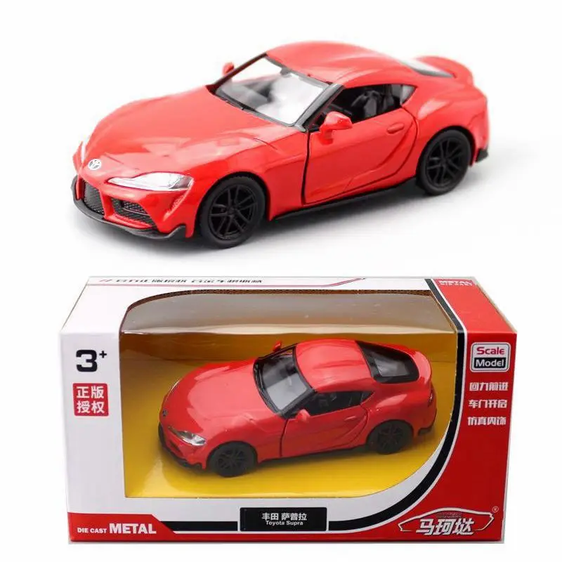 

12pcs/lot Wholesale TOY GODS 1/36 Scale Pull Back Car Model Toys TOYOTA SUPRA 2020 Diecast Metal Car Model Toy