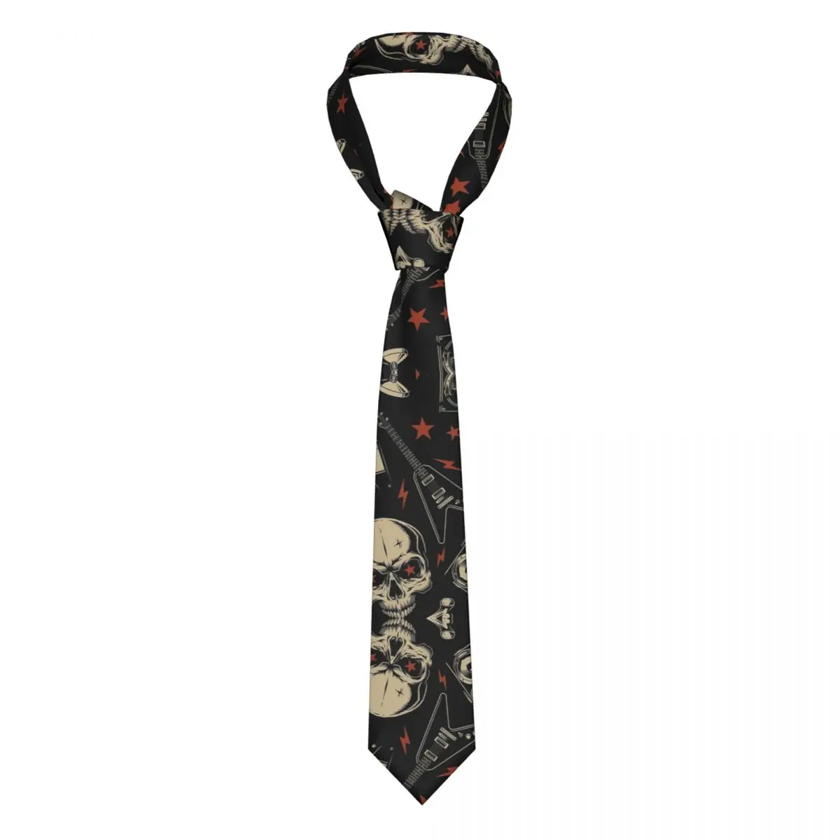 

Retro Heavy Metal Necktie Men Women Rock Roll Music Neck Ties for Men Narrow Accessories Gravatas Wedding Accessories Party