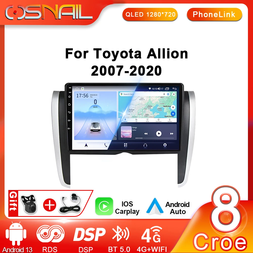 Автомобильный радиоприемник Android 13 для Toyota Allion T260 2007-2020 мультимедийный