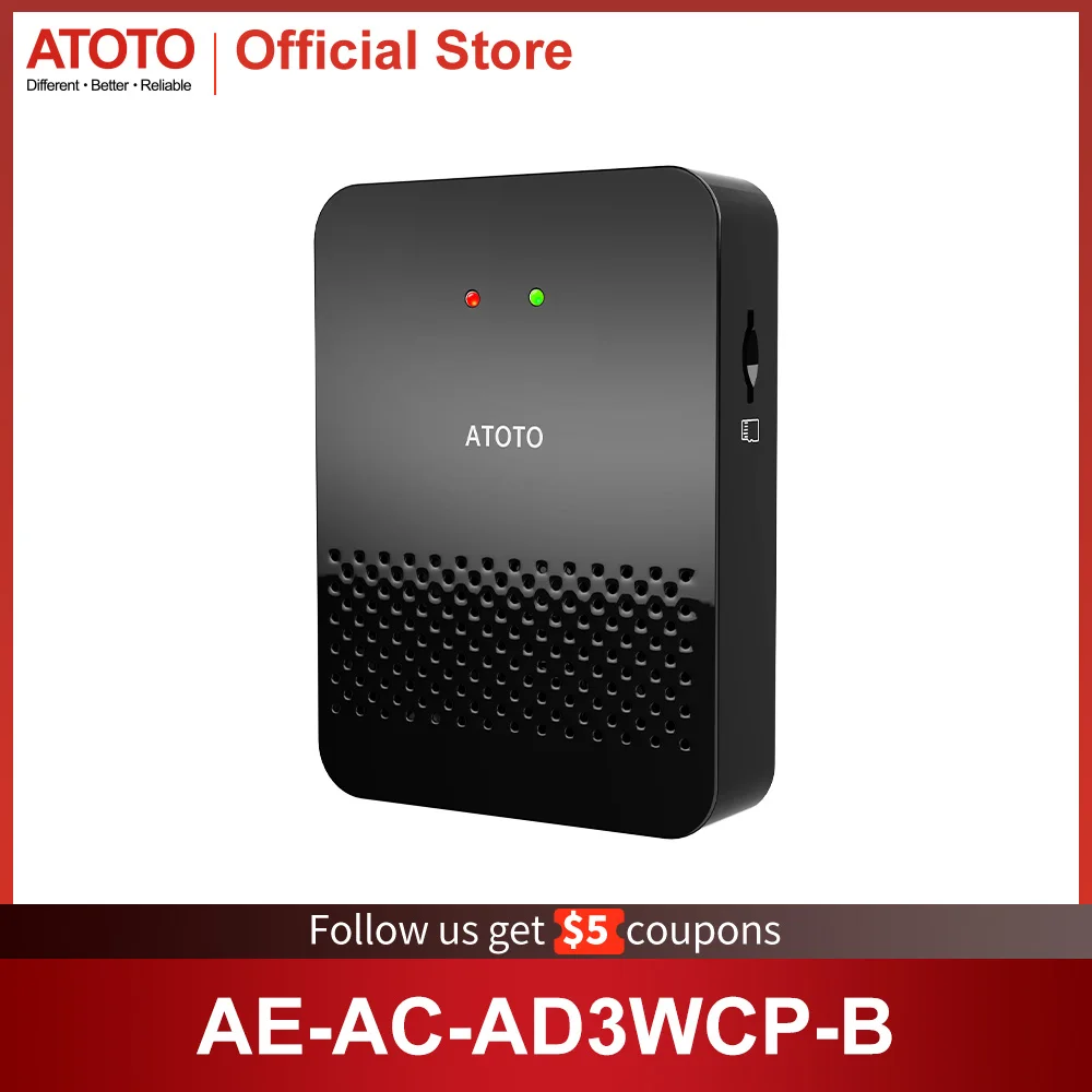 

ATOTO Universal Wireless Carplay Adapter Convert Wired or Aftermarket Car Stereo 5G WiFi Auto Connect Plug Play Online Update