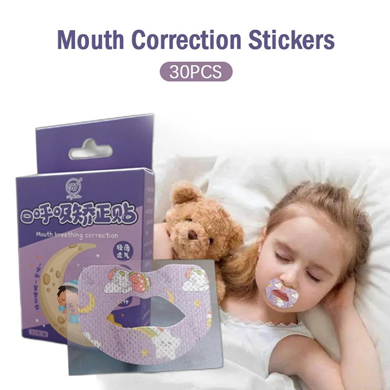 

30Pcs Mouth Correction Stickers Kid's Night Sleep Tape Lip Nose Patch Effectively Reduce Snore Excellent Antisnore Solution