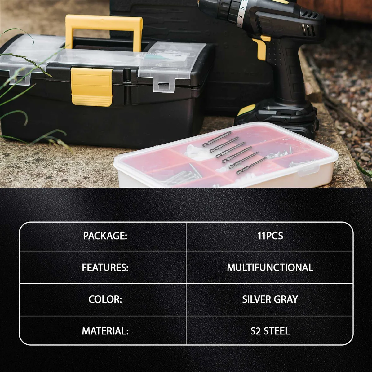 11 шт. 75 мм Магнитные стальные биты для отверток S2 Шестигранная звездообразная