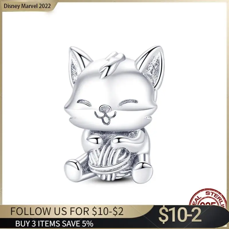 Коллекция Минни и Микки Disney серебряные бусины из искусственного меха кота