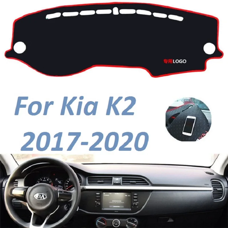 

For Kia K2 2017 2018 2019 2020 Left Right Hand Drive Non Slip Dashboard Cover Mat Instrument Carpet Car Accessories