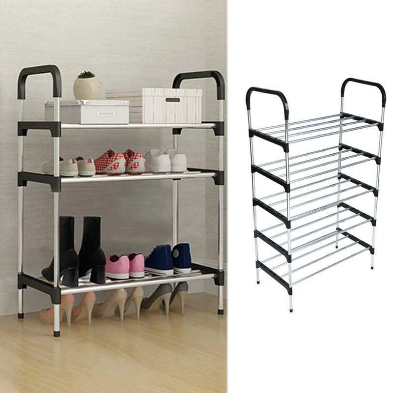 

Shoes Storage Shelf Shoe Organizer Simple Shoe Rack With Handrail Easy To Assemble Space Saving
