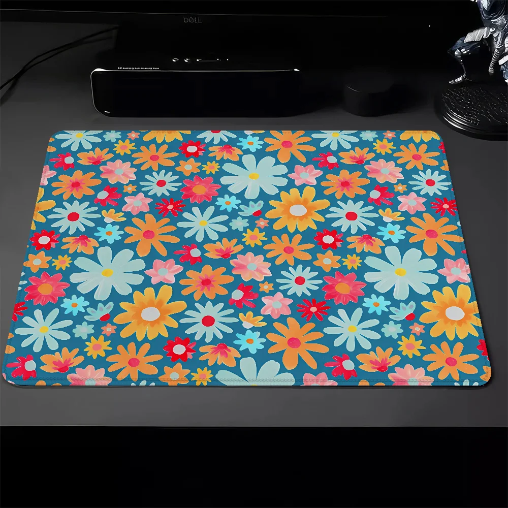 Маленький коврик для клавиатуры ослепительный мыши с маргариткой и лугом