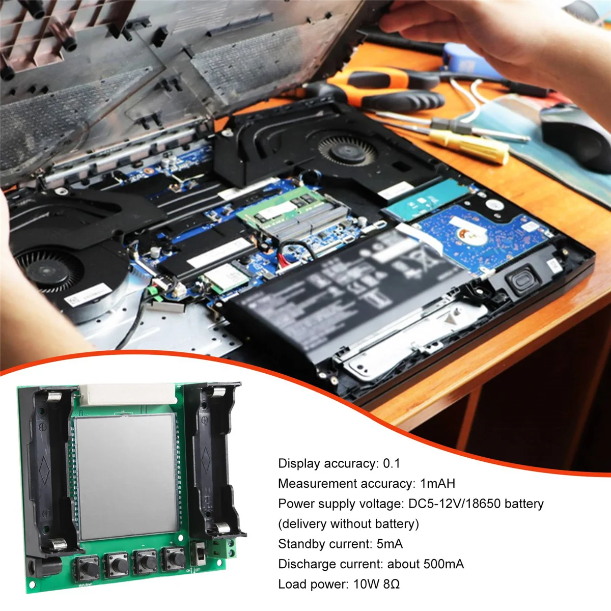 XH-M239 18650 модуль тестера емкости литиевой батареи с ЖК-дисплеем MaH/MwH высокоточный