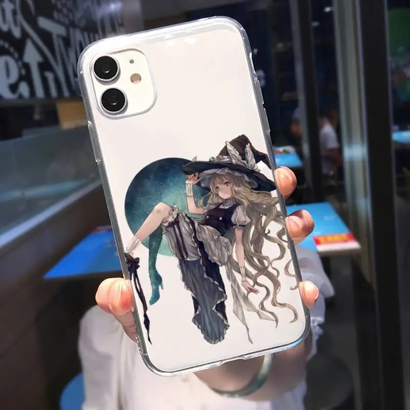 Чехол для телефона Kirisame Marisa Touhou Project iPhone 11 12 Mini 13 Pro XS Max X 8 7 6s Plus 5 SE XR прозрачный