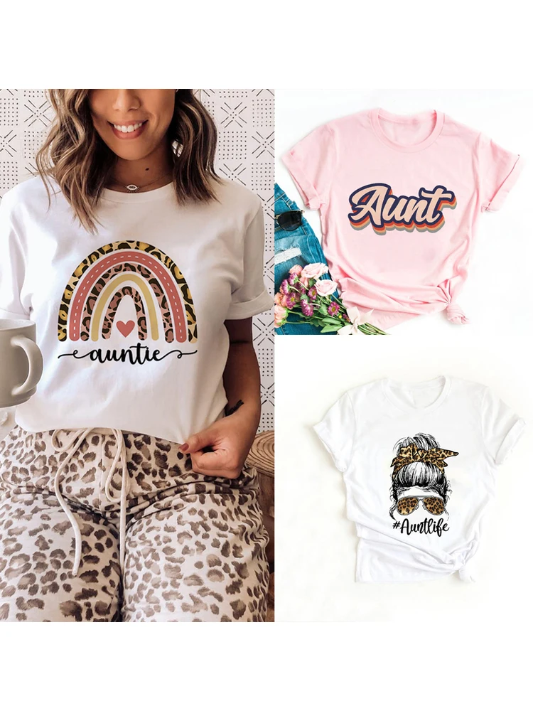 Ретро тетушка футболка Лучшие тетушки рубашка женская летняя обувь забавная