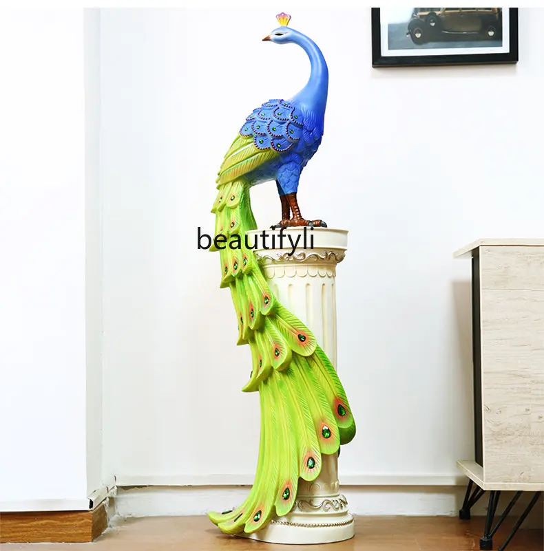 Настольное украшение zqв Европейском стиле имитация павлина Феникса для дома