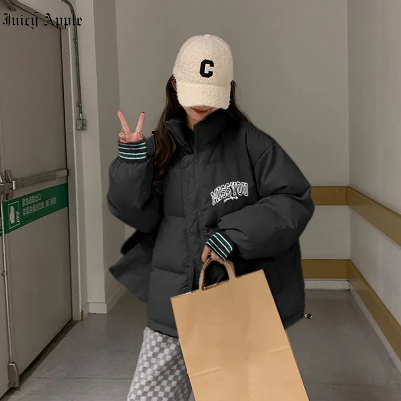 Winter Clothes Woman Jacket Fashion Casual Streetwear Coat Women Thick Warm Parkas Elegant Ladies Stand-neck Female Clothing Y2k
