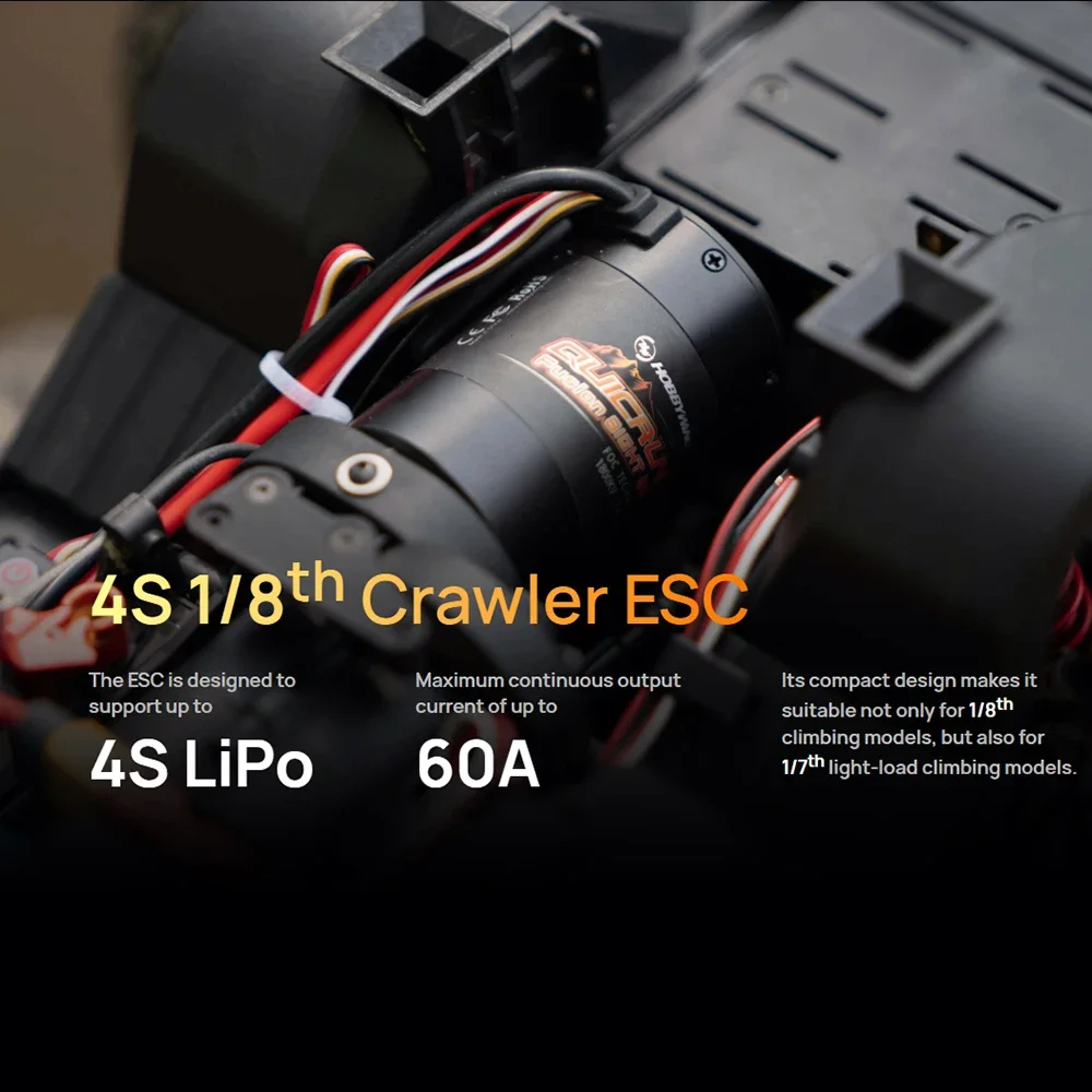 Фото HOBBYWING QUICRUN Fusion 8IGHT SE 2-в-1 60A 1800KV бесщеточный сенсорный двигатель ESC интегрированный для 1/8 RC автомобильной гусеничной системы питания №1