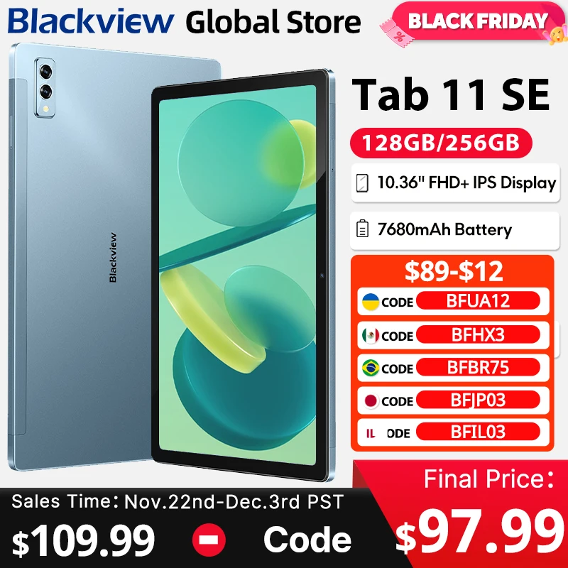 Blackview Tab 11 SE Планшеты 10 36-дюймовый дисплей FHD Unisoc T606 Восьмиядерный процессор Dual 4G LET