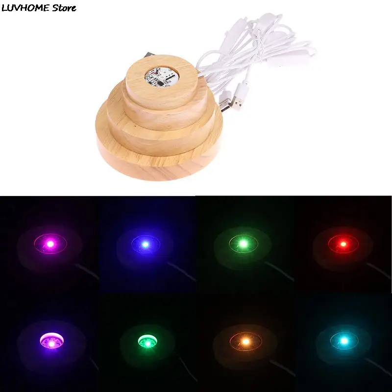 

Деревянная осветительная база, перезаряжаемый деревянный светодиодный светильник с дистанционным управлением, вращающаяся подставка для ...