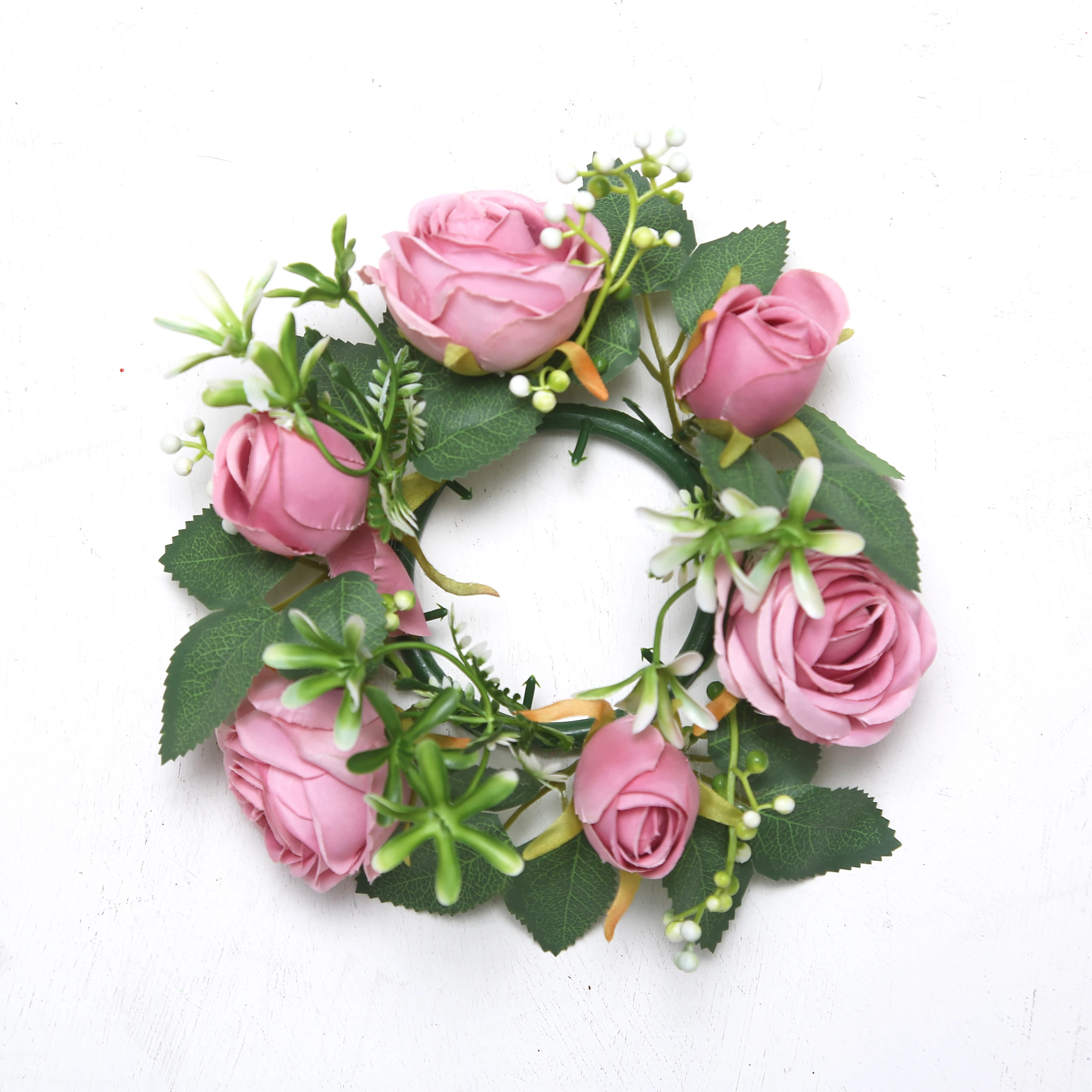 2 шт. кольцо-свеча канделябр гирлянда искусственная роза рождественские