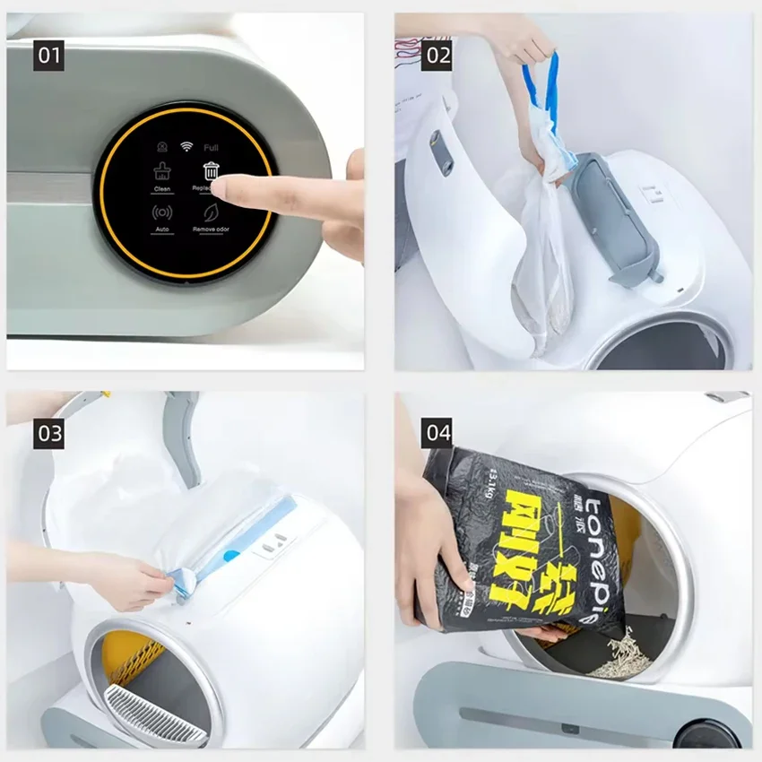 Умный автоматический кот. Коробка с высокими сторонами пластиковый просеивающий