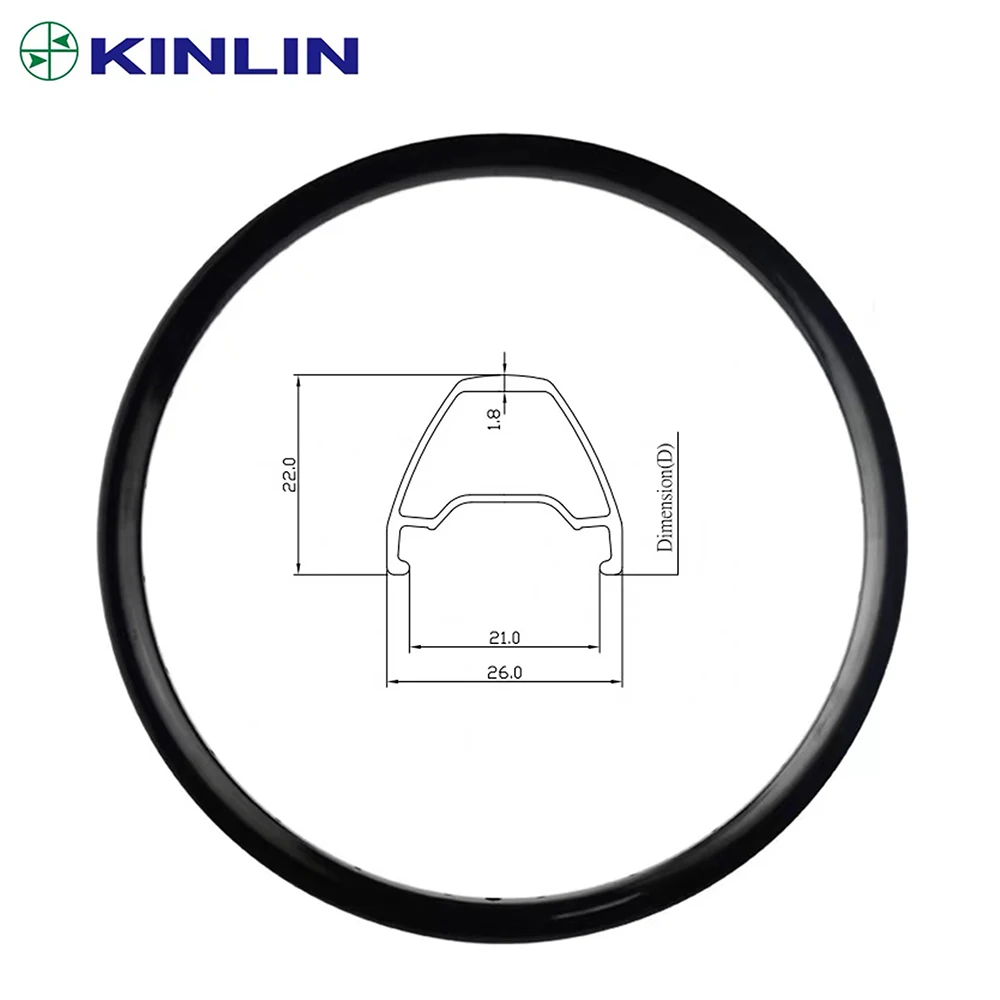 Cerchio per bici ultraleggero KINLIN di alta qualità cerchi da 20 pollici 406 cerchio per bicicletta 24 fori