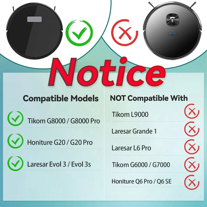 Запасные части совместимые с Tikom G8000 Pro honfurniture G20 Laresar Evol 3 Роботизированный пылесос