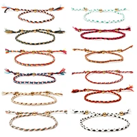 new gold bead lucky bracelet women fashion hand woven colorful thread jewelry all match ins trend personality luck hand strap