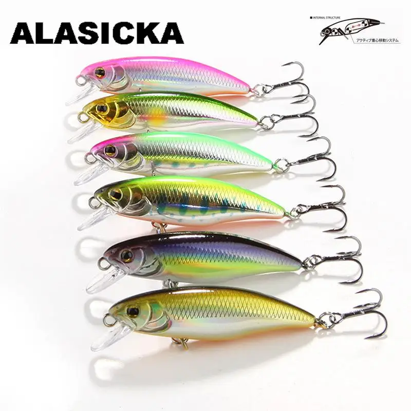 

ALASICKA 52mm 4.5g Hot Model Sinking Minnow Fishing Lures Jerkbait Bass Pike Carkbait Wobblers Swimbait Professional Hard Bait