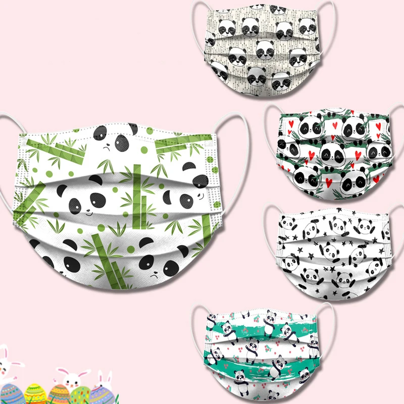

50/100pcs Mixed Adult Fashion Mouth Masks Printing Face Mask 3ply Filters Meltblown Cloth Breathable Children Disposable Mascara