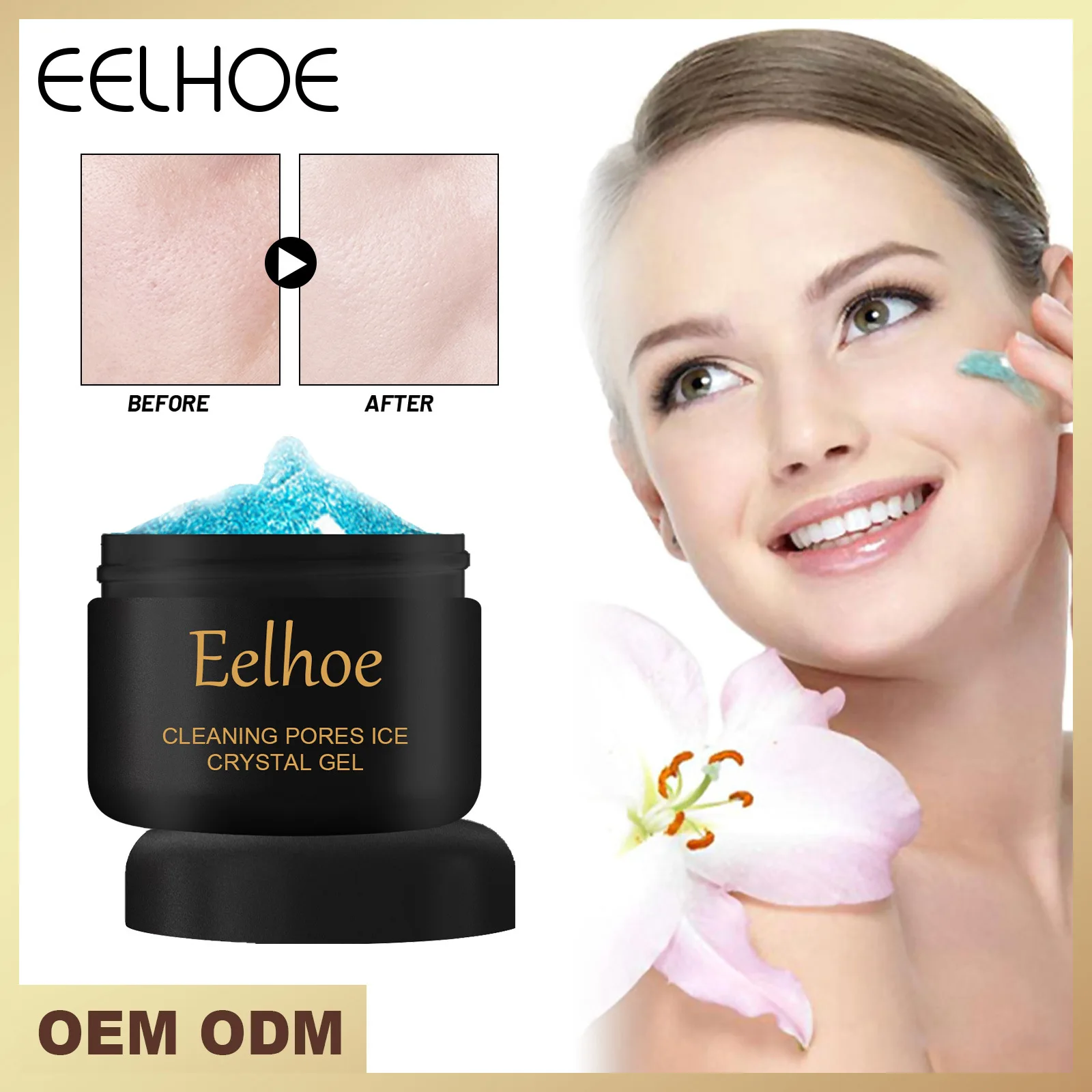 

EELHOE Pore Cleansing Ice Gel Deep Skin Cleansing Gentle Moisturizing Pore Minimizing Facial Repair