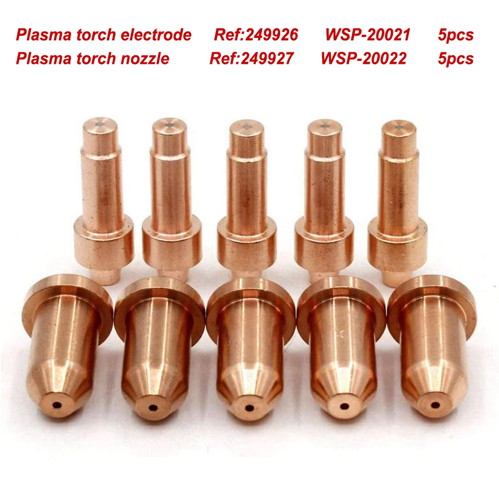 

10pcs Plasma Torch Electrodes Nozzle 249926 249927 For Miller Spectrum XT30XT40 375/625 Xtreme Welding Machine Tools Accessories