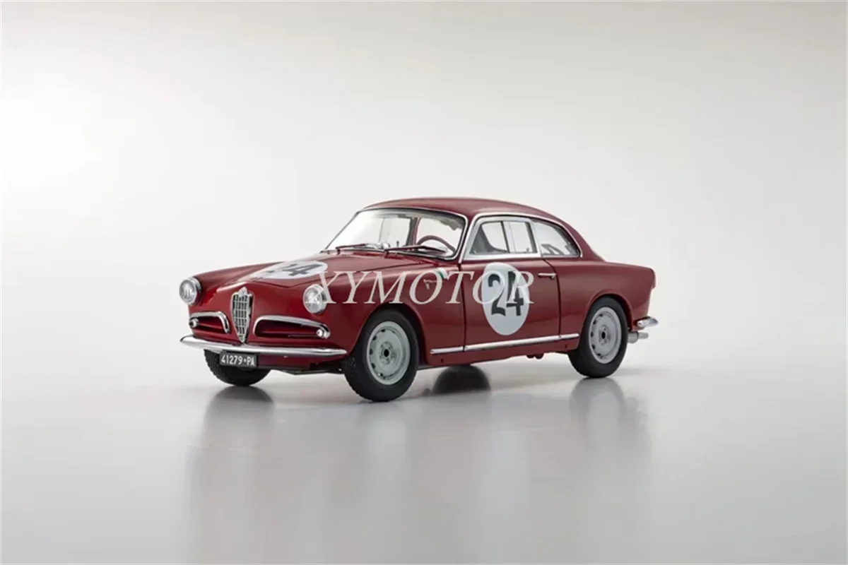 Модель автомобиля KYOSHO 1/18 для Alfa Romeo Giulietta SV 1958 Targa Florio #24 литые модели красные