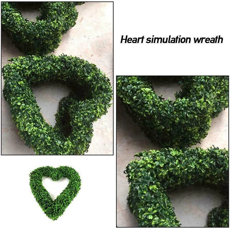 Акция! Садовые товары Topiary Boxwood Heart Door Hanging Love Home Decor | Венки и гирлянды