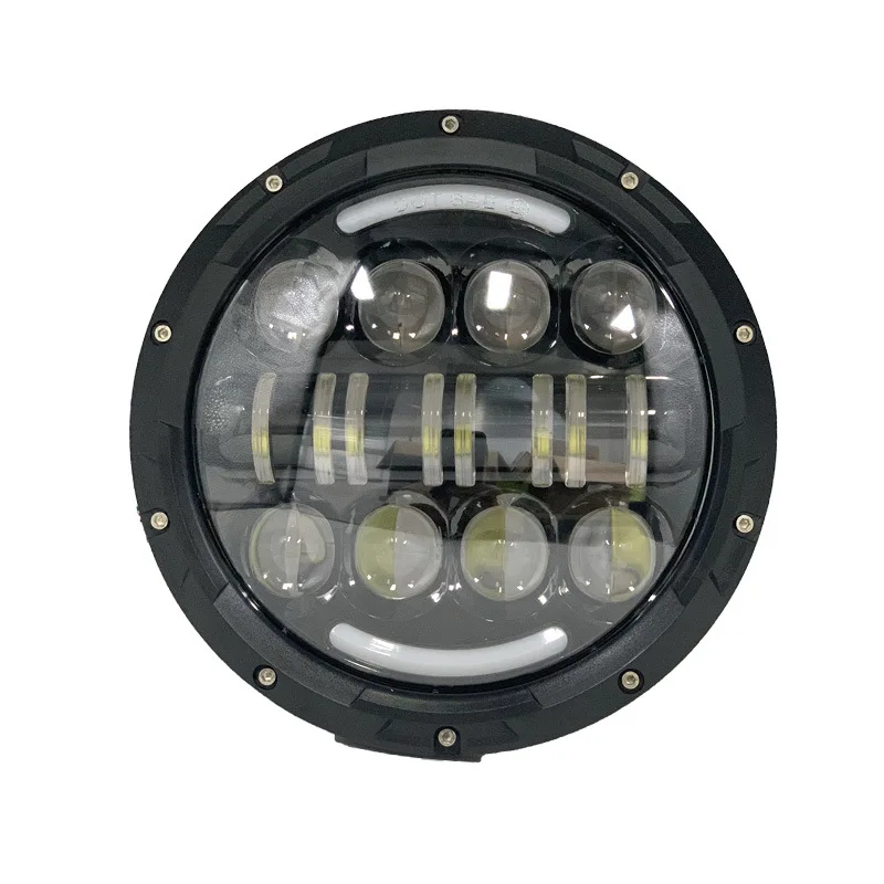 

Suitable for Motorcycle Led Headlight Modification 7 Inch Wrangler Headlight Off-road Vehicle 16 Beads Semi-circle