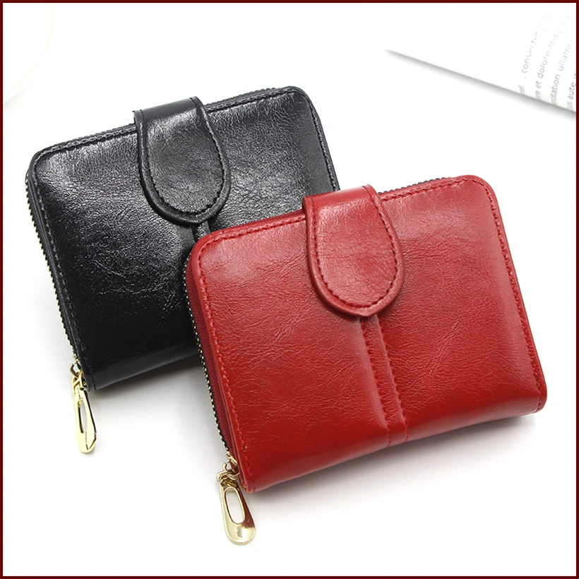 

Women's Short Wallets Soft PU Leather Small Female Coin Money Purses Ladies Foldable Mini Zipper Credit Card Holders Clutch Bag