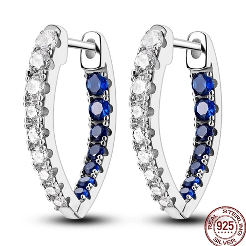 Серьги из серебра 925 с цирконом