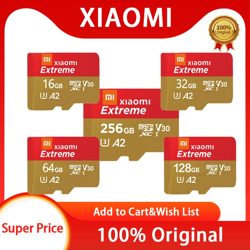 

XIAOMI Ultra Memory Card 128GB 32GB 64GB 256GB 16G SD/TF Flash Card mini SD 32 64 128 gb TF CARD for Phone Speakers Robot