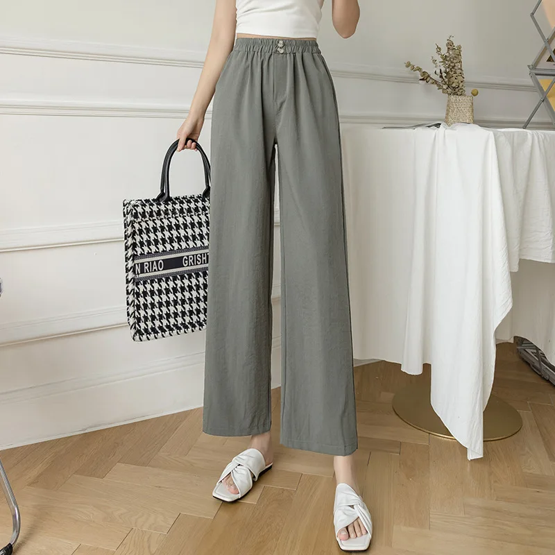 low rise jeans Wide Leg Pants Casual Cotton Linen Loose Women's Trousers Fashion Elegant Women's Trousers Hot New Spring Summer Female Pants jogger pants