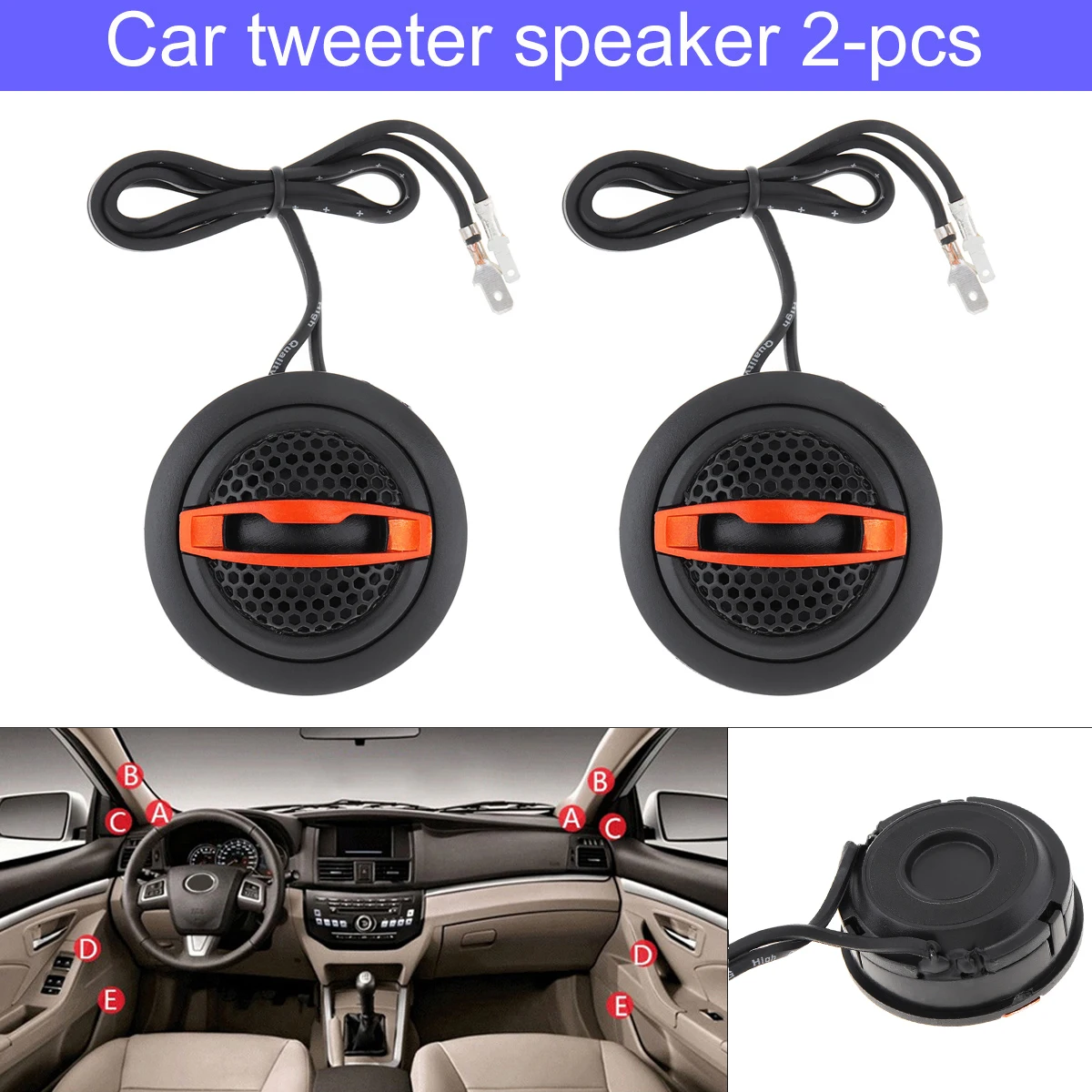 

2pcs 150W 25mm High Efficiency Mini Dome Tweeter Speaker Universal Stereo Loud speakers for Car Audio System Automobile