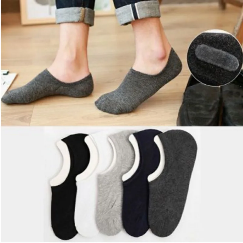 

Summer Men's Invisible Socks Pure Cotton Short Men's Boat Socks Casual Breathable Solid Color Male Socks