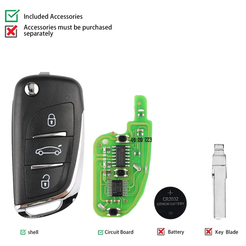 5 шт./партия автомобильный пульт дистанционного управления Xhorse XNDS00EN