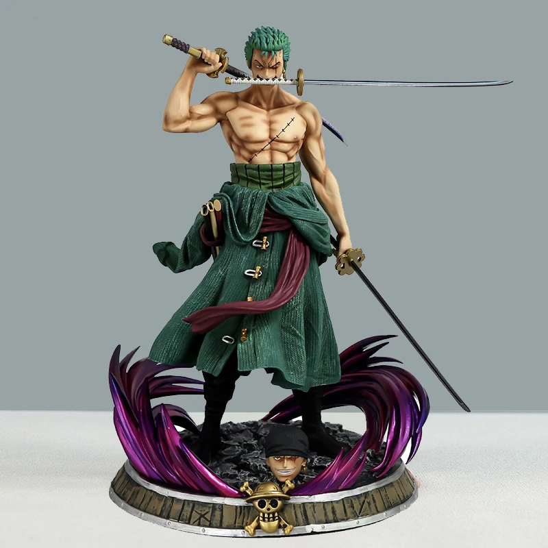 

35cm Pirate Hunter Roronoa Zoro Santoryu Figurine One Piece Anime Action Figure Adult Children Toys Gift PVC Model Decoration