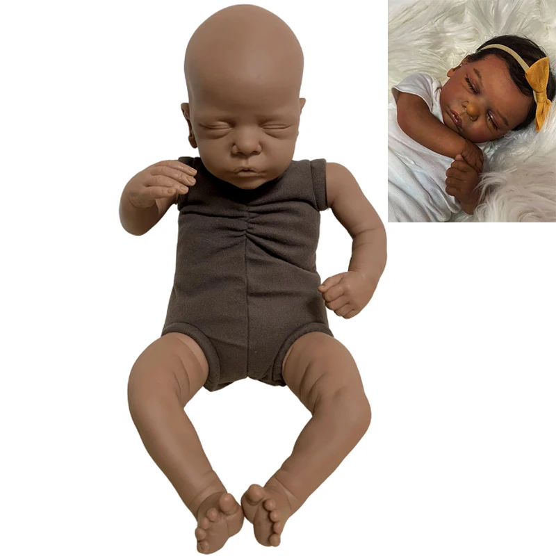 20 Inch Rome Reborn Doll Kit Black Skin Baby Doll Unpainted Unfinished Doll Kit