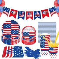 4th of july party supplies set independence day themed decorations cutlery set includes table cover plate napkin cup for july