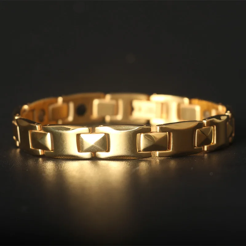 

Fashion Korean Edition Titanium Steel Simple Health Energy Germanium Stone Hand Arthritis Twisted Magnetic Exquisite Bracelet
