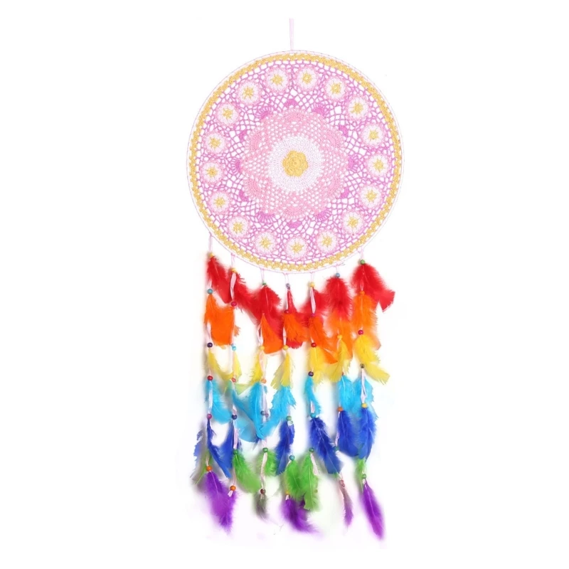 

Colorful Dream Catcher Feather Pendant Wall Hanging for Car Home Girl Room Kids